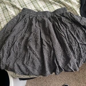 Black floral skirt